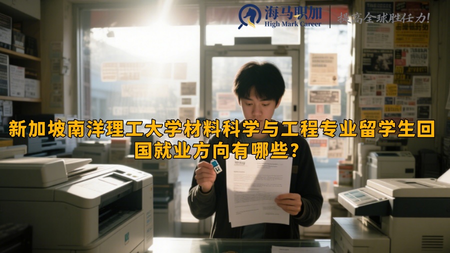 新加坡南洋理工大学材料科学与工程专业留学生回国就业方向有哪些？​