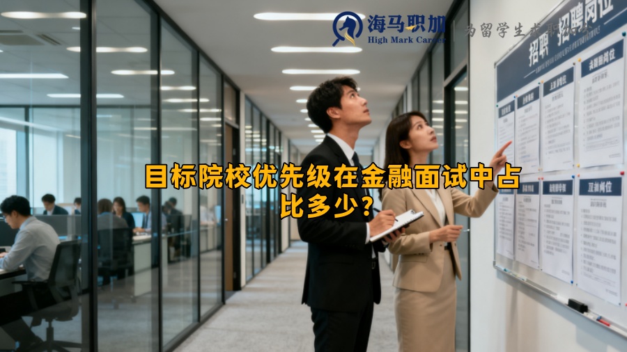 目标院校优先级在金融面试中占比多少？
