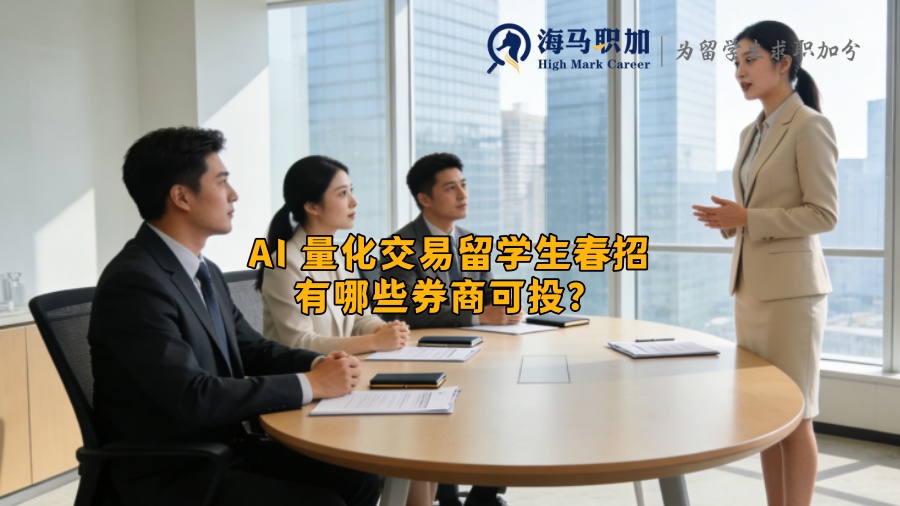 AI 量化交易留学生春招有哪些券商可投? AI 量化交易留学生春招有哪些券商可投?