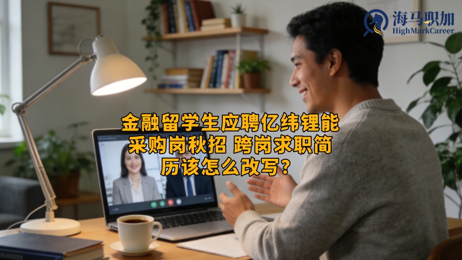 金融留学生应聘亿纬锂能采购岗秋招 跨岗求职简历该怎么改写? 金融留学生应聘亿纬锂能采购岗秋招 跨岗求职简历该怎么改写?