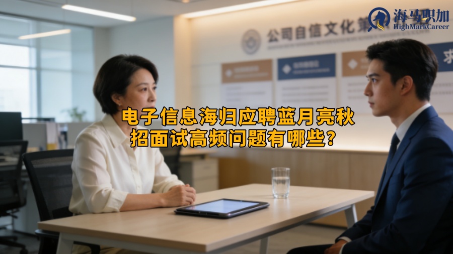电子信息海归应聘蓝月亮秋招面试高频问题有哪些？