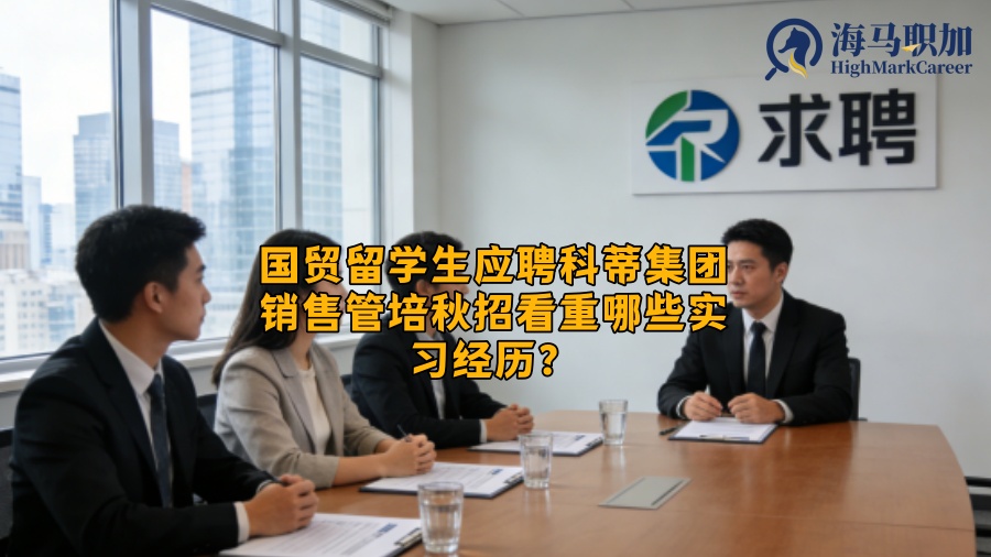 国贸留学生应聘科蒂集团销售管培秋招看重哪些实习经历？