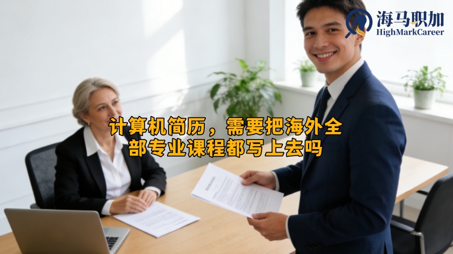 计算机简历，需要把海外全部专业课程都写上去吗