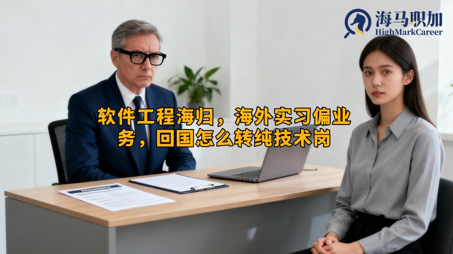 软件工程海归，海外实习偏业务，回国怎么转纯技术岗